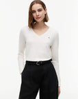 PULLOVER TOMMY HILFIGER DONNA CO JERSEY FINE GG V-NK LS SWT
