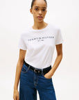 T-SHIRT TOMMY HILFIGER DONNA REG CORP LOGO C-NK SS