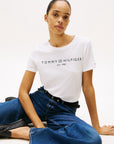 T-SHIRT TOMMY HILFIGER DONNA REG CORP LOGO C-NK SS