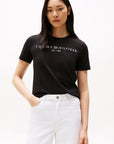 T-SHIRT TOMMY HILFIGER DONNA REG CORP LOGO C-NK SS