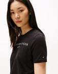 T-SHIRT TOMMY HILFIGER DONNA REG CORP LOGO C-NK SS