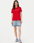 T-SHIRT TOMMY HILFIGER DONNA REG CORP LOGO C-NK SS