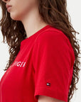 T-SHIRT TOMMY HILFIGER DONNA REG CORP LOGO C-NK SS