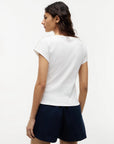 T-SHIRT TOMMY HILFIGER DONNA GOLD BTN CAP-SL V BOAT -NK TEE