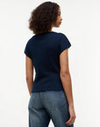 T-SHIRT TOMMY HILFIGER DONNA GOLD BTN CAP-SL V BOAT -NK TEE