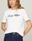 T-SHIRT TOMMY HILFIGER DONNA CLASSIC SCRIPT TRAPEZE TEE