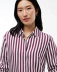TOMMY HILFIGER WOMEN'S FLUID REGULAR STRIPED SHIRT