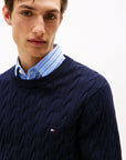 PULLOVER TOMMY HILFIGER HERREN CLASSIC COTTON CABLE CREW NECK