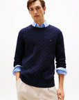 PULLOVER TOMMY HILFIGER HERREN CLASSIC COTTON CABLE CREW NECK