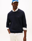PULLOVER TOMMY HILFIGER UOMO ESSENTIAL STRUCTURE CREW NECK