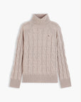 PULLOVER TOMMY HILFIGER DONNA SOFT WOOL CABLE ROLL-NK LS SWT