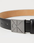 CINTURA CALVIN KLEIN UOMO EMBLEM PLAQUE SAFFIANO 35MM
