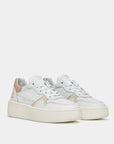 DATE FEMME STEP CALF BLANC-ROSE