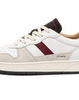 SCARPE DATE UOMO COURT 2.0 VINTAGE WHITE-BORDEAUX