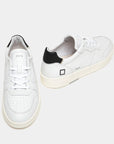 D.A.T.E. UOMO COURT CALF WHITE BLACK