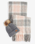 BARBOUR SALTBURN TARTAN UNISEX SCARF AND HAT SET