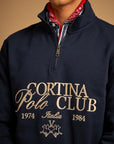 FELPA MEZZA ZIP LA MARTINA UOMO STAMPA CORTINA