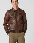 GIUBBINO IN PELLE PILOT AERONAUTICA MILITARE UOMO