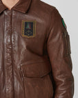 GIUBBINO IN PELLE PILOT AERONAUTICA MILITARE UOMO