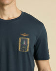 T-SHIRT AERONAUTICA MILITARE UOMO CON STEMMA FRECCE TRICOLORI TS2534