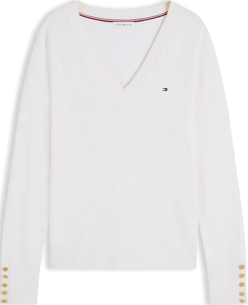 PULLOVER TOMMY HILFIGER DONNA CO JERSEY FINE GG V-NK LS SWT