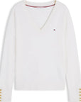 PULLOVER TOMMY HILFIGER DONNA CO JERSEY FINE GG V-NK LS SWT