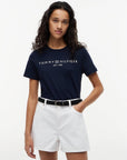 T-SHIRT TOMMY HILFIGER DONNA REG CORP LOGO C-NK SS