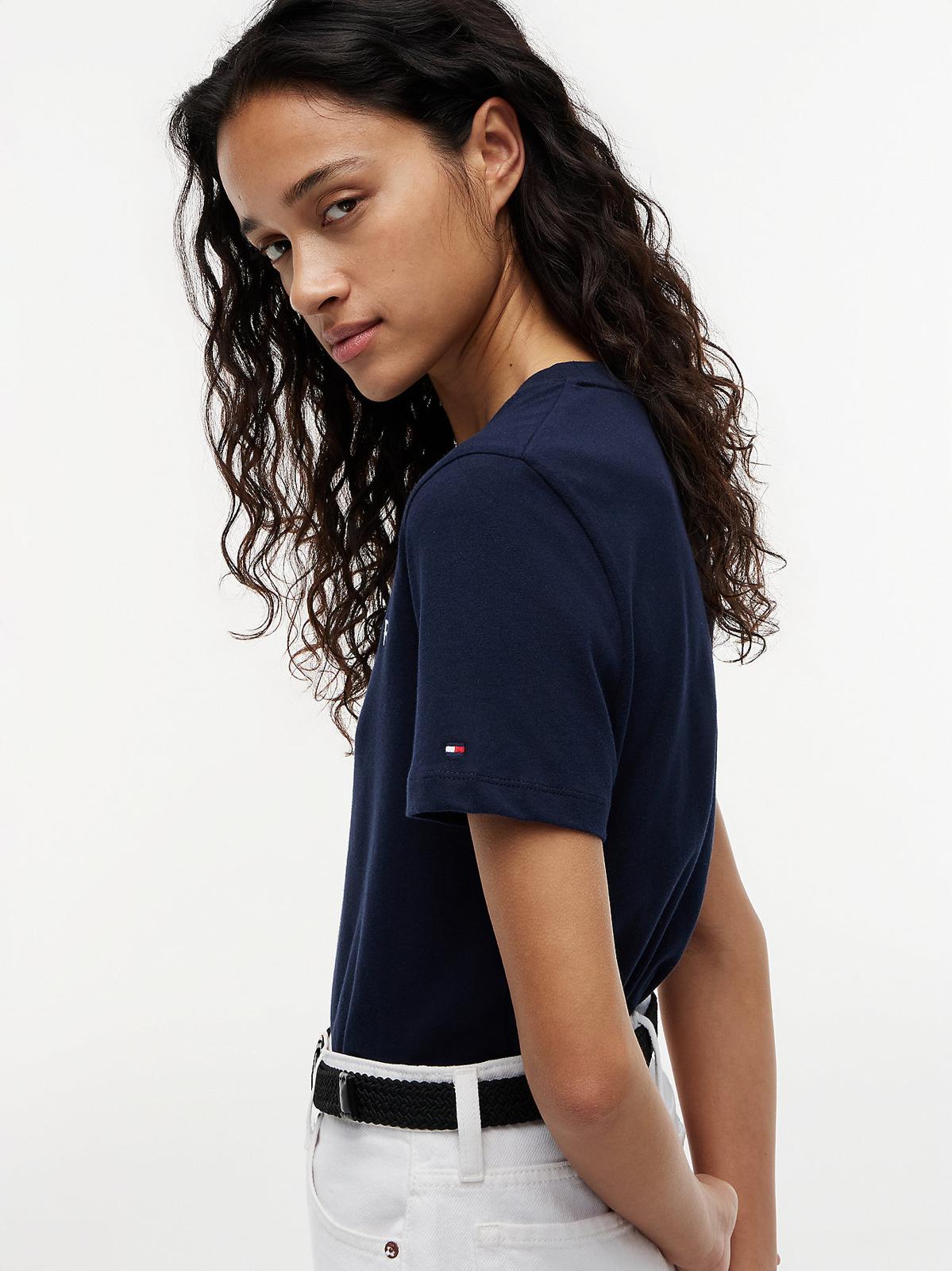 T-SHIRT TOMMY HILFIGER DONNA REG CORP LOGO C-NK SS