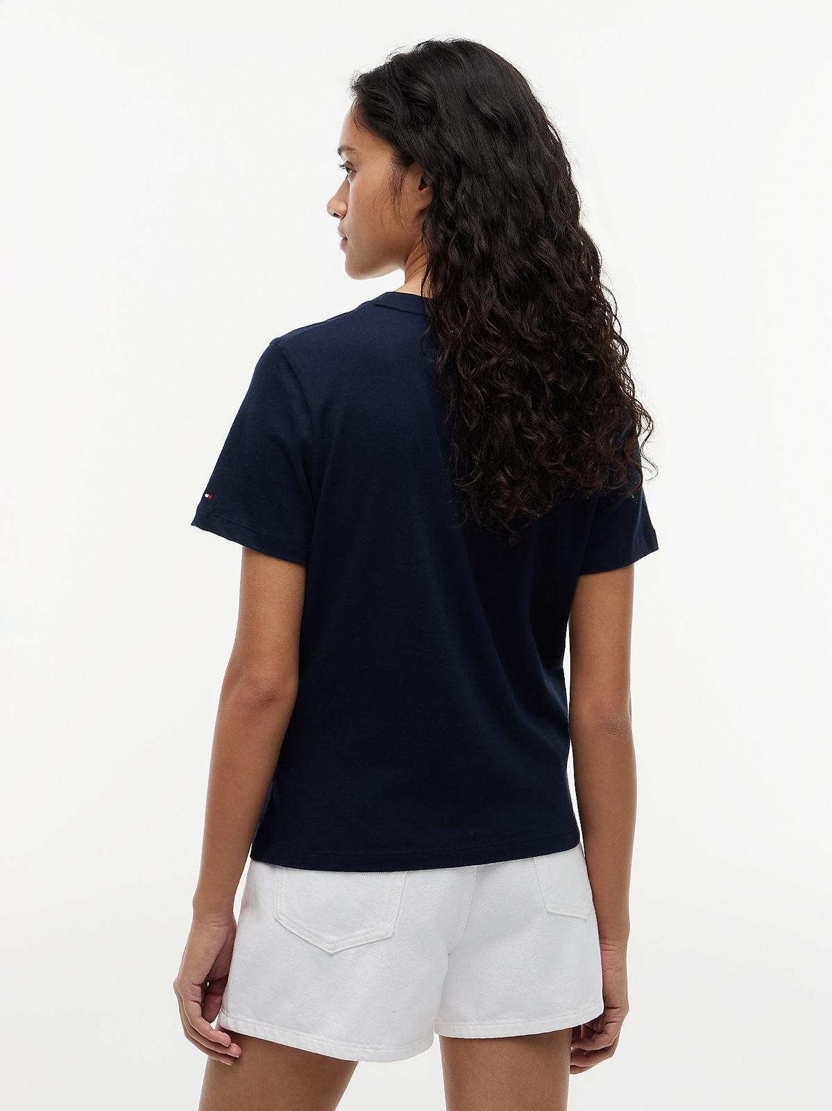 T-SHIRT TOMMY HILFIGER DONNA REG CORP LOGO C-NK SS