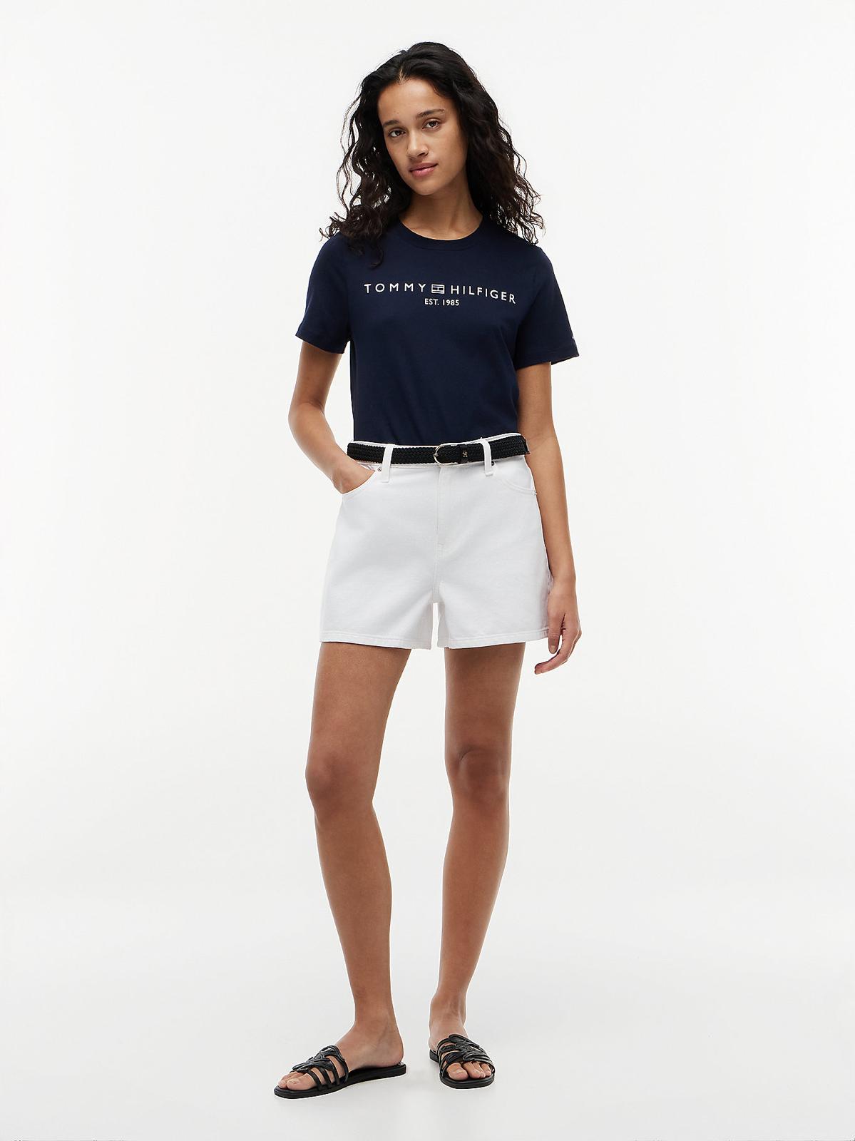 T-SHIRT TOMMY HILFIGER DONNA REG CORP LOGO C-NK SS