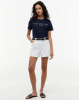 T-SHIRT TOMMY HILFIGER DONNA REG CORP LOGO C-NK SS