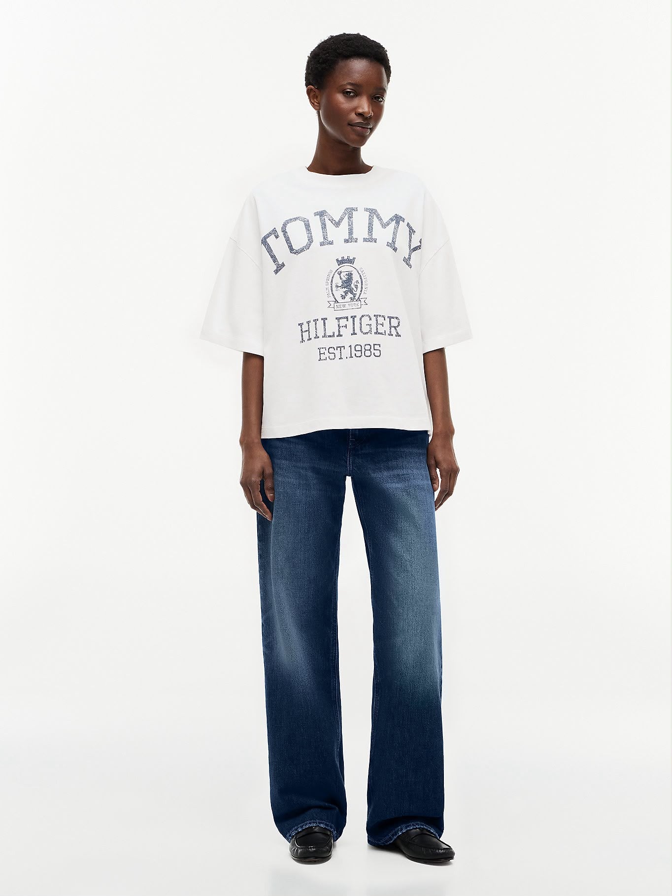 T-SHIRT TOMMY HILFIGER DONNA VARSITY CREST RLX SS