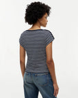T-SHIRT TOMMY HILFIGER DONNA GOLD BTN CAP-SL V BOAT -NK TEE