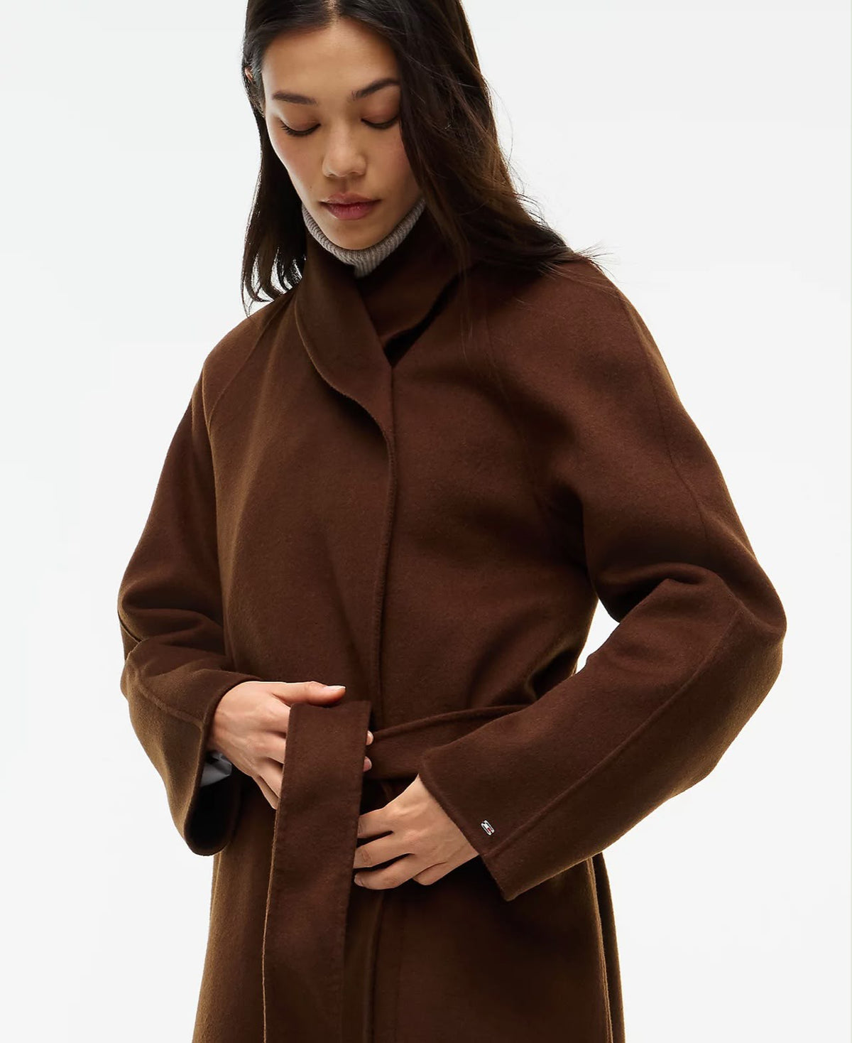 CAPPOTTO TOMMY HILFIGER DONNA DF WOOL REG BELTED COAT