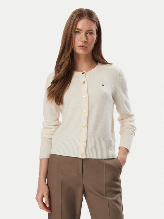 PULLOVER TOMMY HILFIGER DONNA SOFT WOOL JERSEY SLIM CARDI