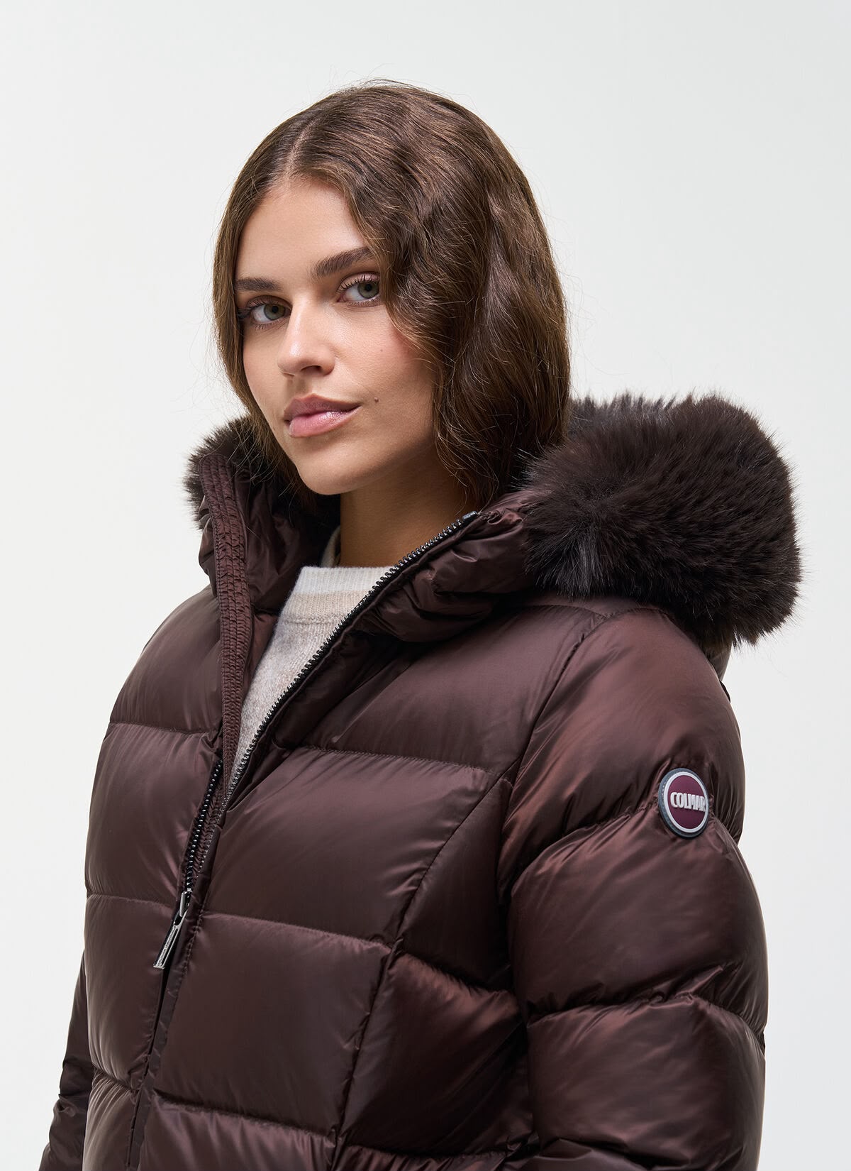 COLMAR WOMEN'S LONG FUR-TRIMMED JACKET