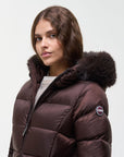 COLMAR WOMEN'S LONG FUR-TRIMMED JACKET