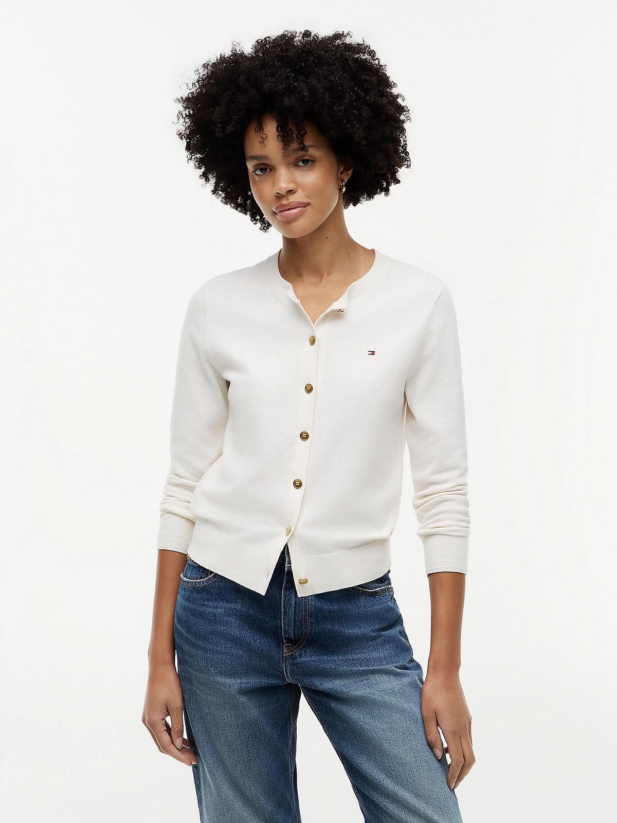 CARDIGAN TOMMY HILFIGER DONNA CO JERSEY FINE GG C-NK LS CARDI