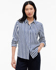 TOMMY HILFIGER WOMEN'S FLUID REGULAR STRIPED SHIRT