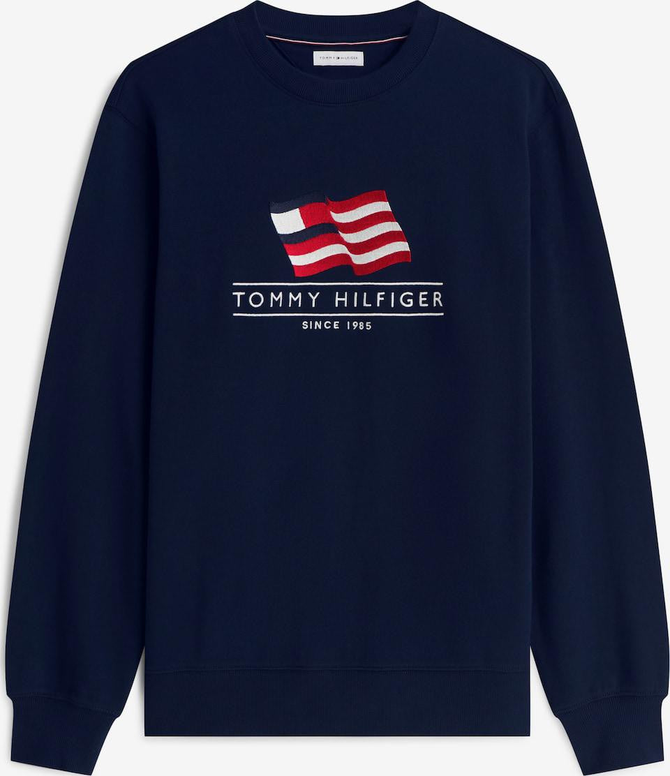 FELPA TOMMY HILFIGER UOMO RWB MAIN FLAG TERRY CREW