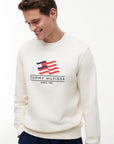 FELPA TOMMY HILFIGER UOMO RWB MAIN FLAG TERRY CREW