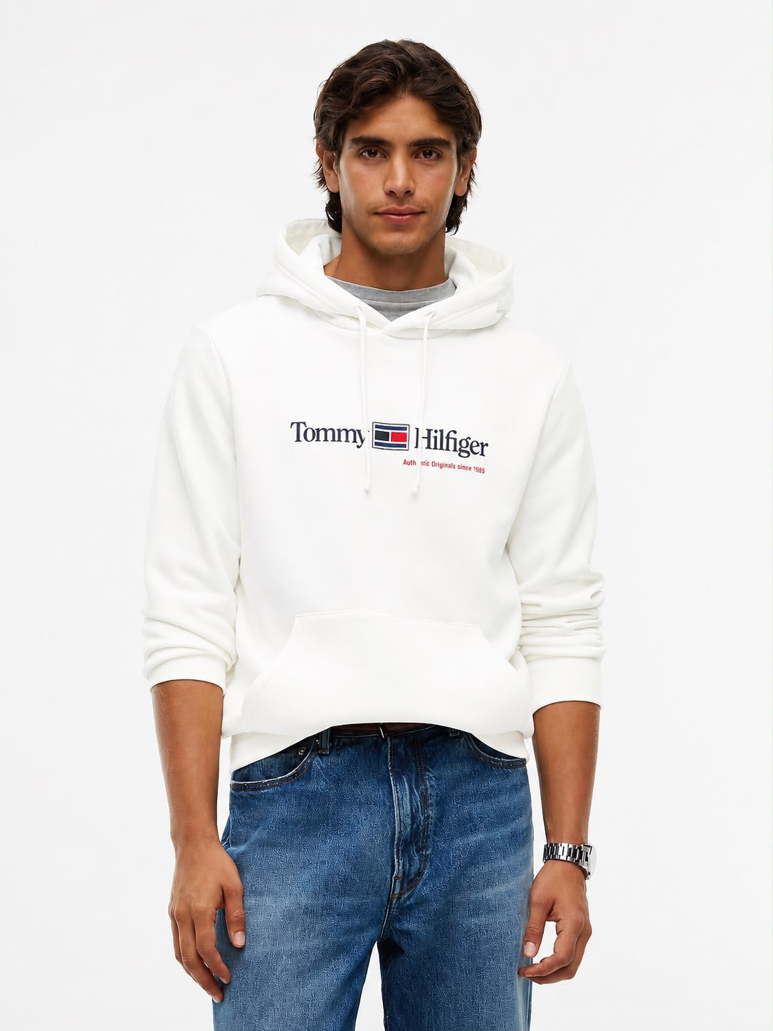 FELPA TOMMY HILFIGER UOMO RWB GRAPHIC REG FLEECE HOODIE