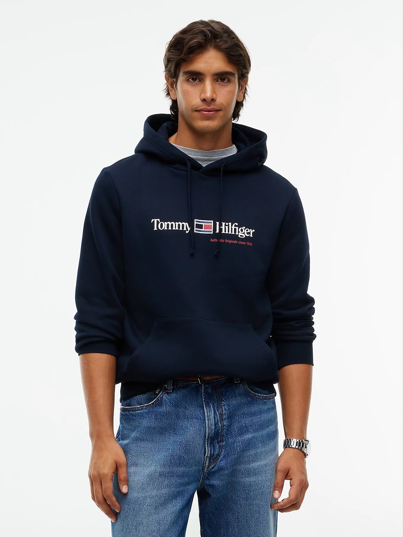 FELPA TOMMY HILFIGER UOMO RWB GRAPHIC REG FLEECE HOODIE