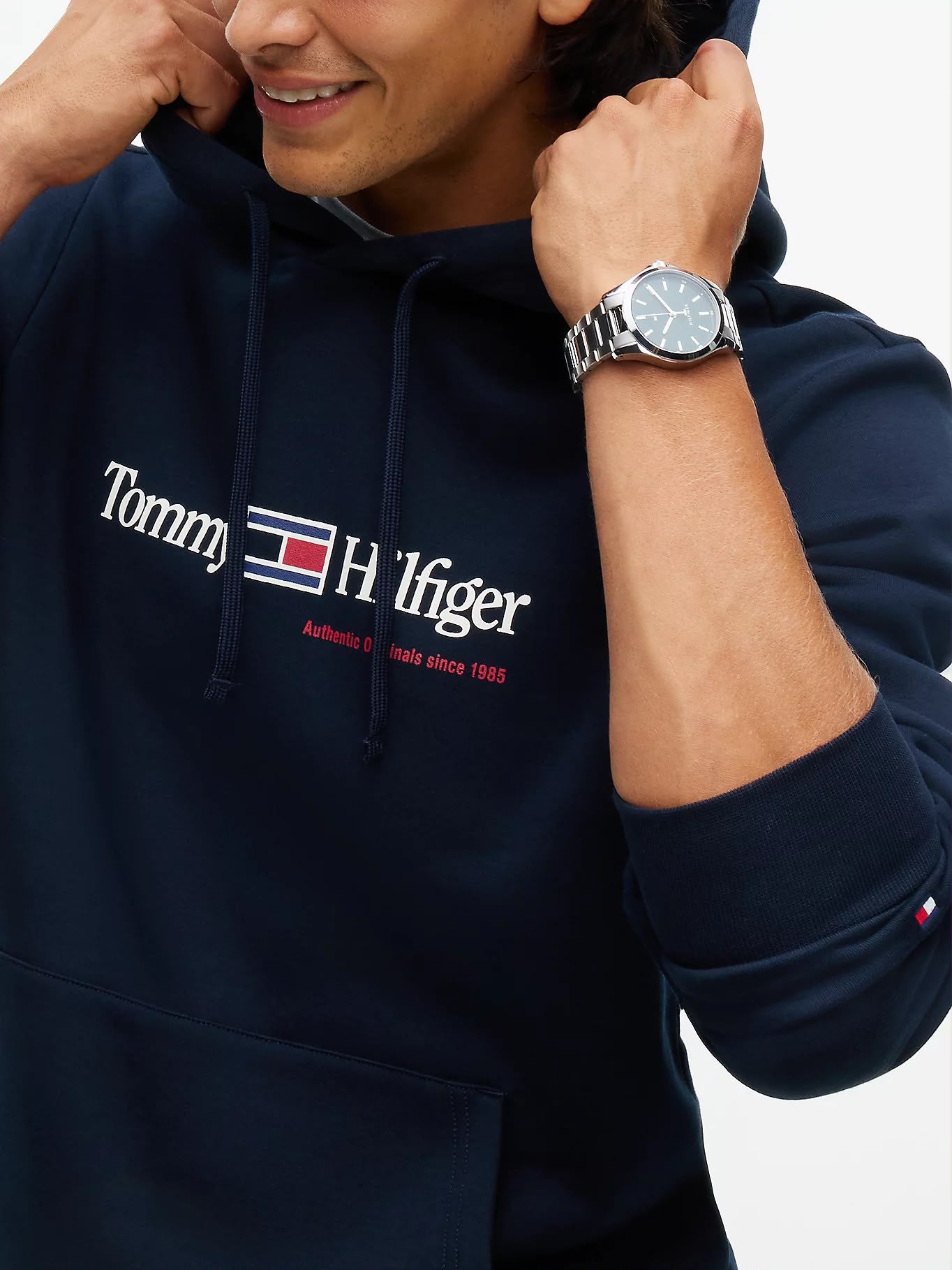 FELPA TOMMY HILFIGER UOMO RWB GRAPHIC REG FLEECE HOODIE