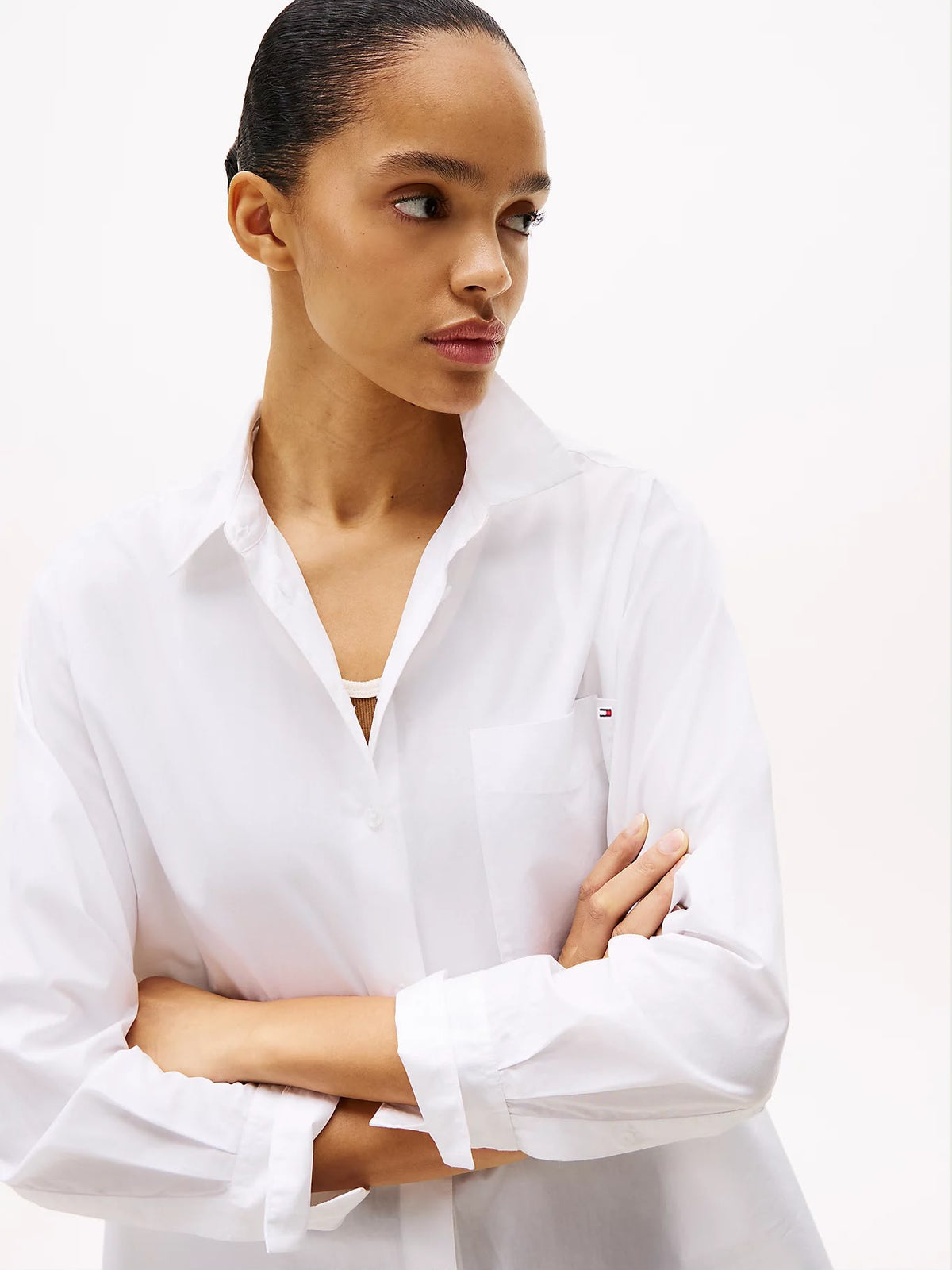 CAMICIA TOMMY HILFIGER DONNA ESS POPLIN EASY FIT SHIRT