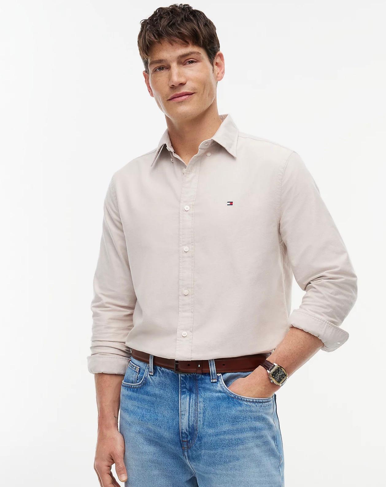 CAMICIA TOMMY HILFIGER UOMO SOLID HERITAGE OXFORD RF SHIRT