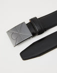 CINTURA CALVIN KLEIN UOMO EMBLEM PLAQUE SAFFIANO 35MM