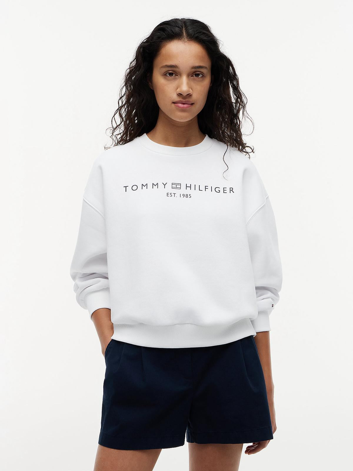 FELPA TOMMY HILFIGER DONNA EXT CORP LOGO MDRN SWTSRT