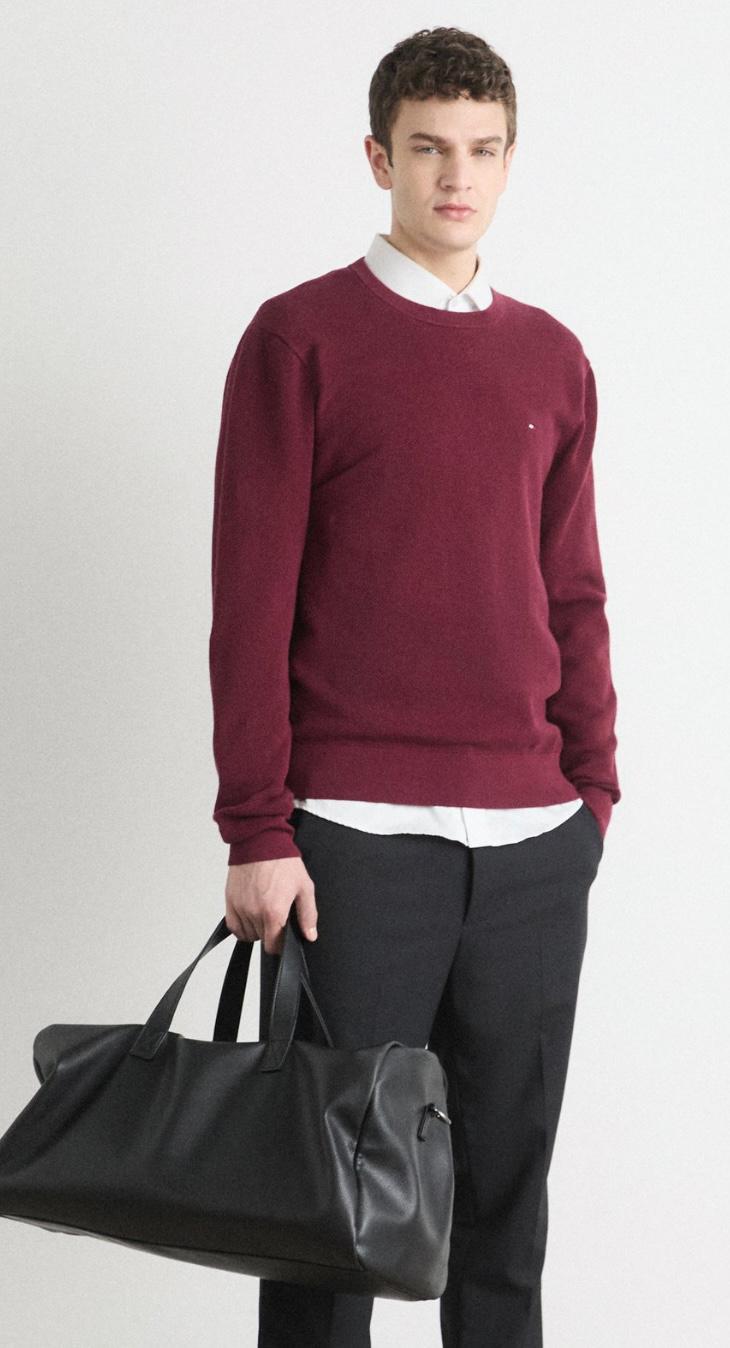 TOMMY HILFIGER HERREN PULLOVER PIMA ORG CTN CASHMERE CREW NECK