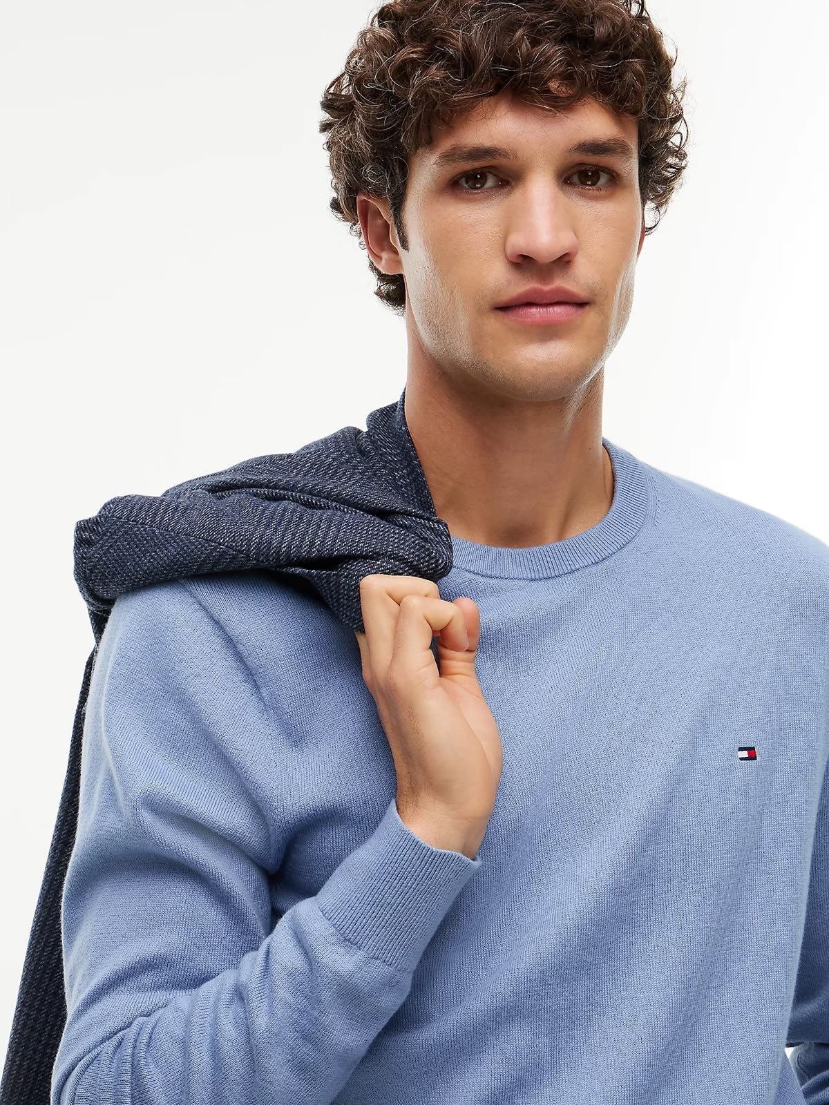 TOMMY HILFIGER HERREN PULLOVER PIMA ORG CTN CASHMERE CREW NECK